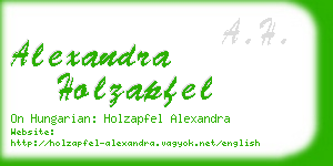 alexandra holzapfel business card